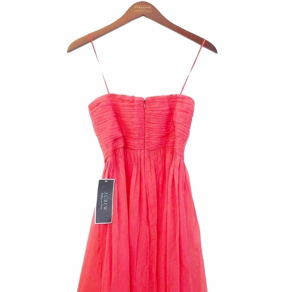 J. Crew Strapless Spaghetti-Strap Coral Pink Dress - Picture 12 of 15